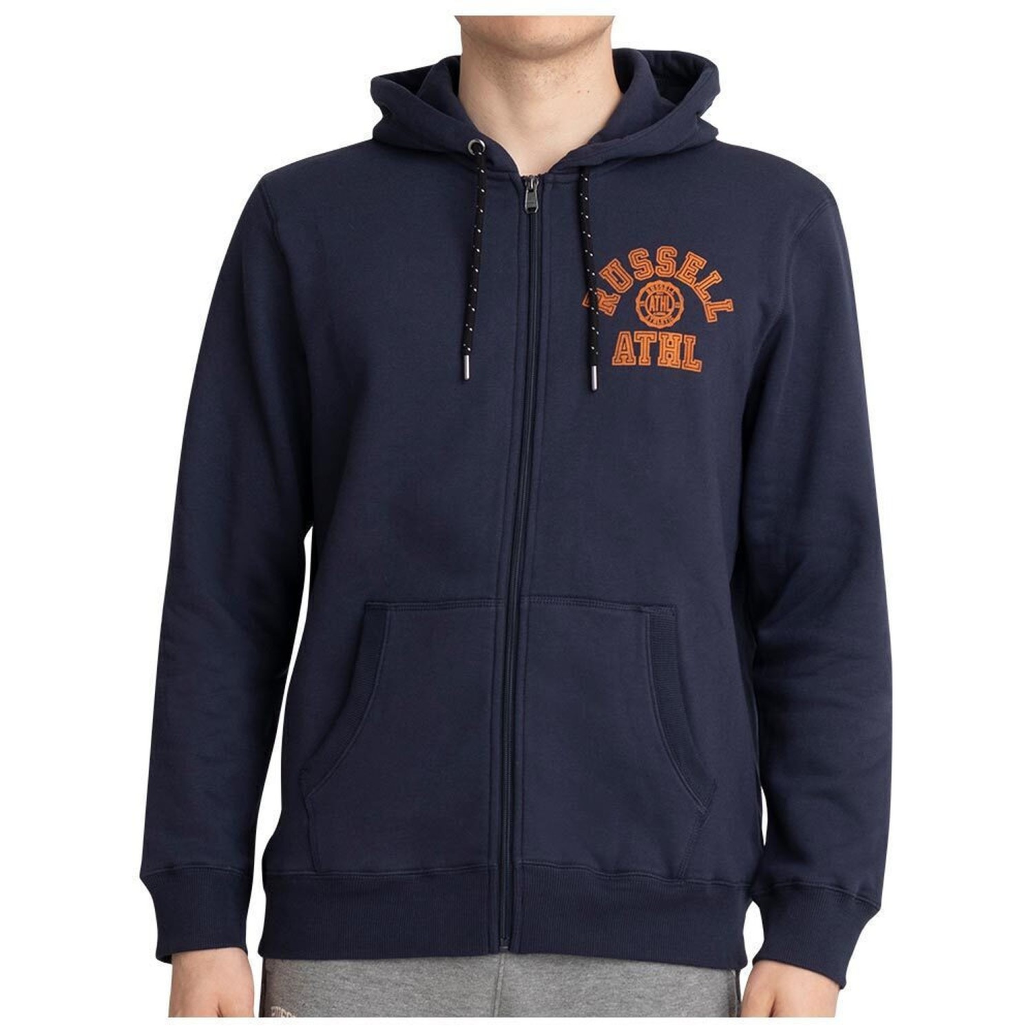 Ανδρικό Φούτερ με Κουκούλα Collegiate Ζιπ RUSSELL ATHLETIC