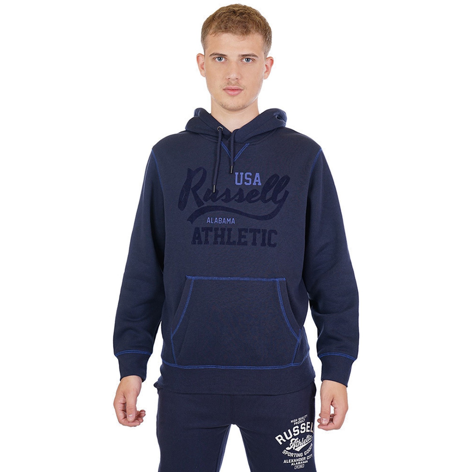 Ανδρική Μπλούζα Φούτερ με Κουκούλα Tonal Athletic RUSSELL ATHLETIC