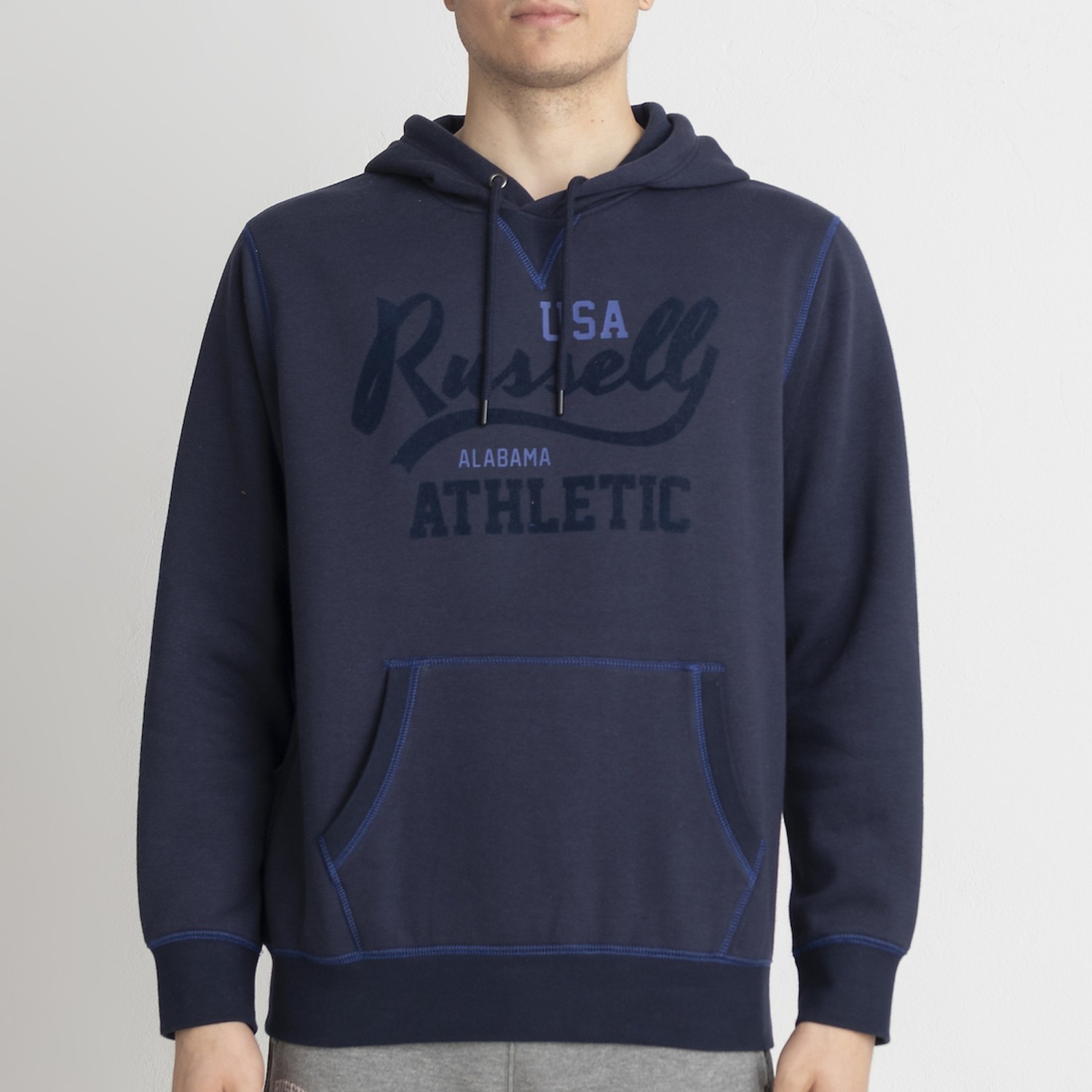 Ανδρική Μπλούζα Φούτερ με Κουκούλα Tonal Athletic RUSSELL ATHLETIC