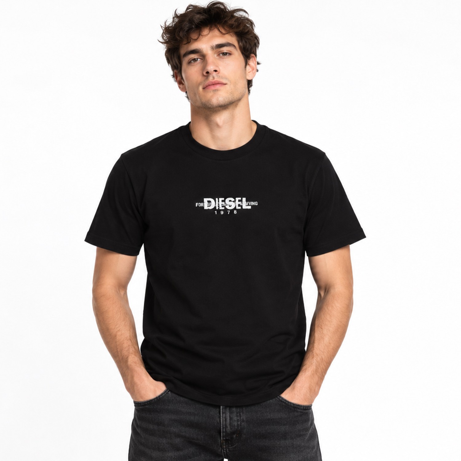 Ανδρικό Κοντομάνικο T-shirt με Λογότυπο DIESEL