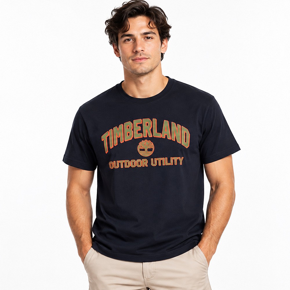 Ανδρική Μπλούζα Κοντομάνικη με Λογότυπο TIMBERLAND