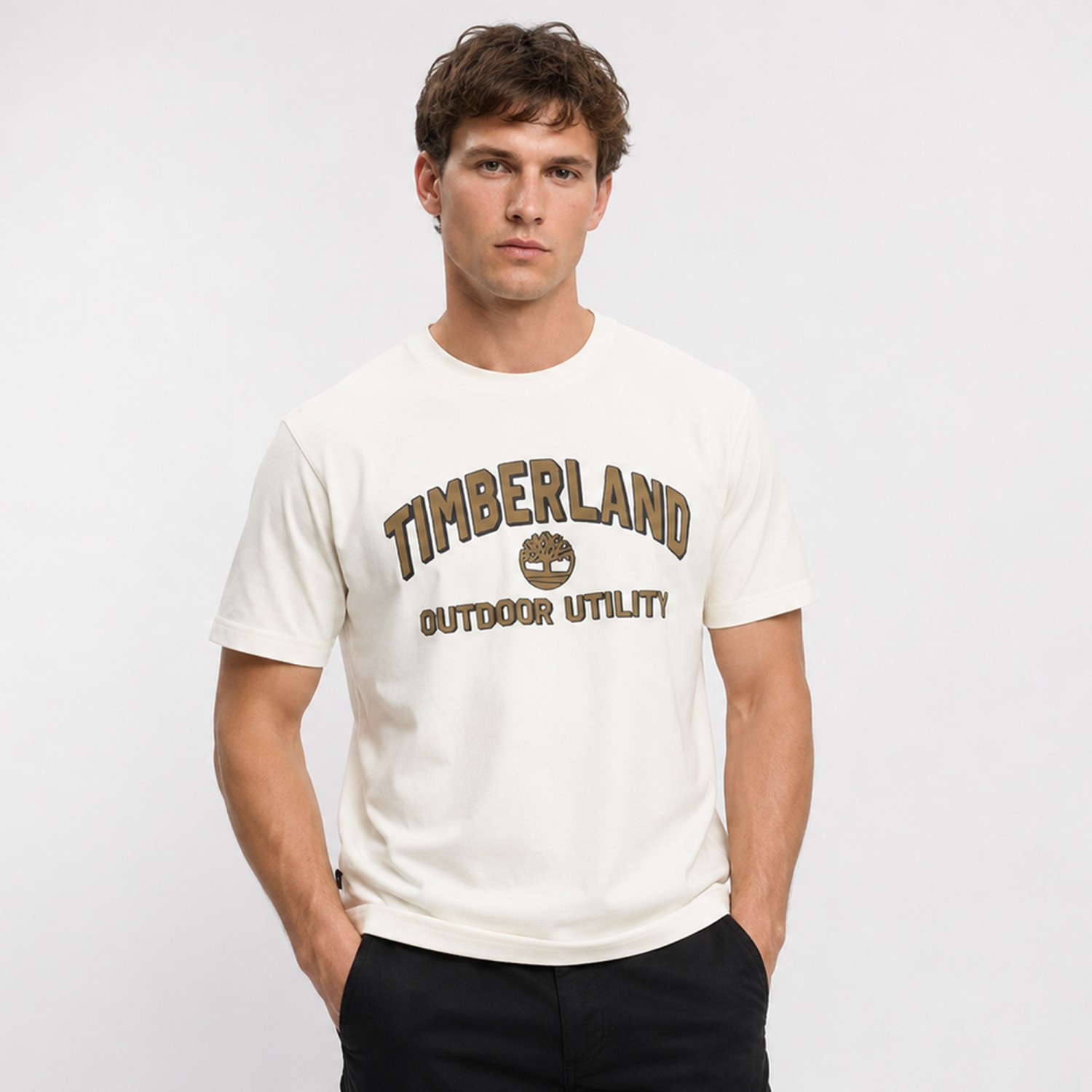 Ανδρική Μπλούζα Κοντομάνικη με Logo Print TIMBERLAND