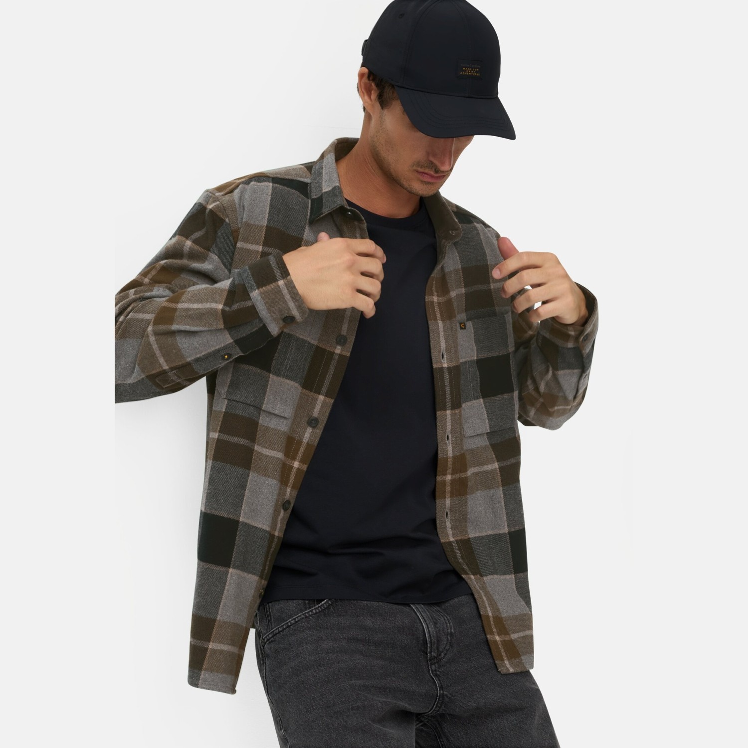 Ανδρικό Πουκάμισο Flannel Καρό Μακρυμάνικο CAMEL ACTIVE Ανδρικό Πουκάμισο Flannel Καρό Μακρυμάνικο CAMEL ACTIVE