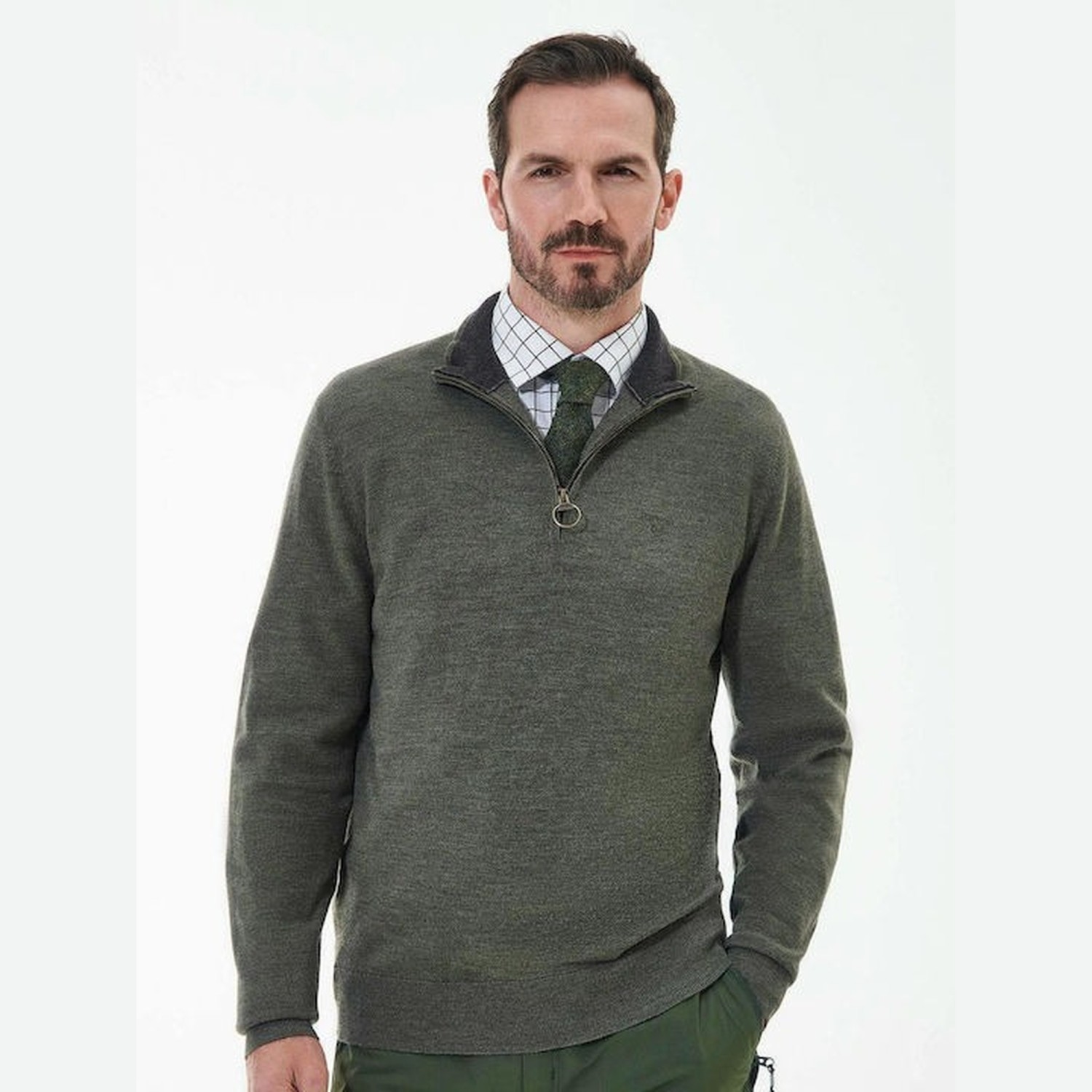 Ανδρικό Πλεκτό Πουλόβερ Loyton Merino με Half Zip BARBOUR