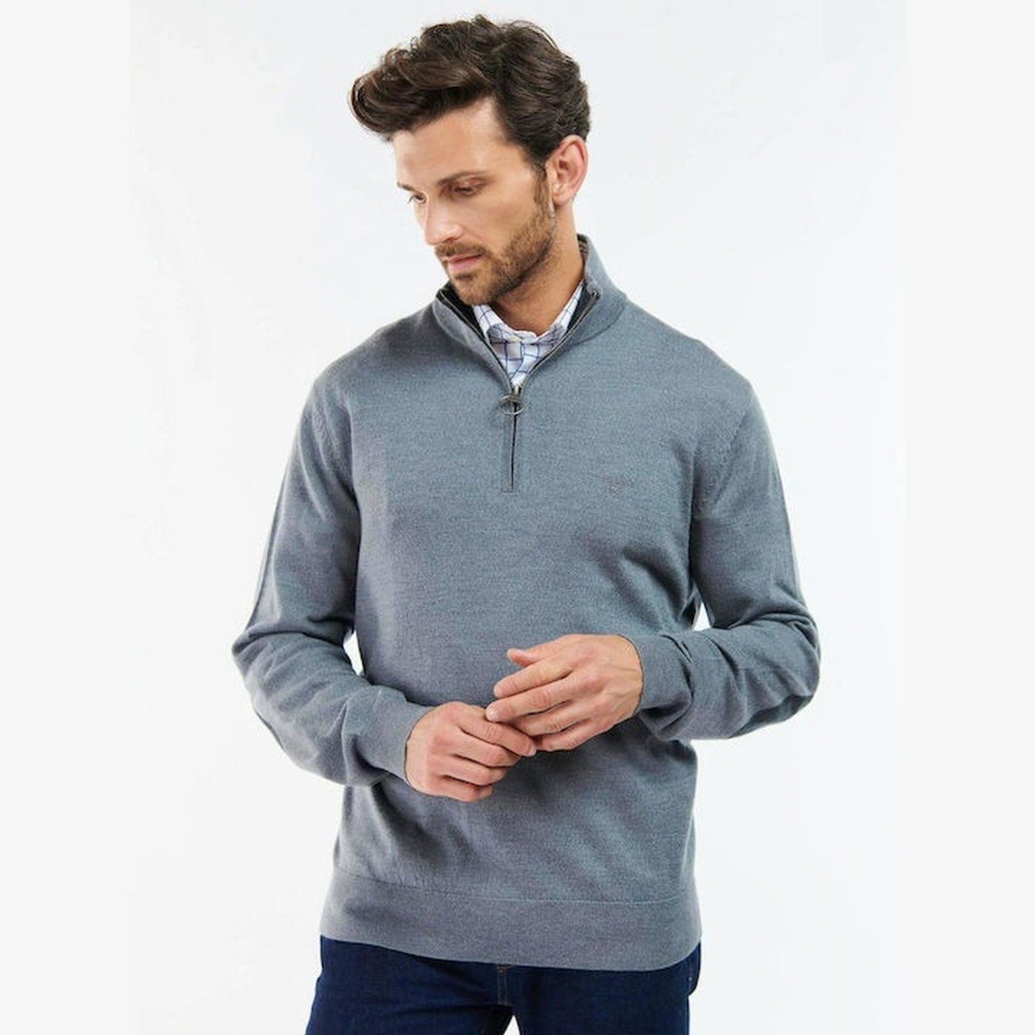 Ανδρικό Πλεκτό Πουλόβερ Loyton Merino με Half Zip BARBOUR