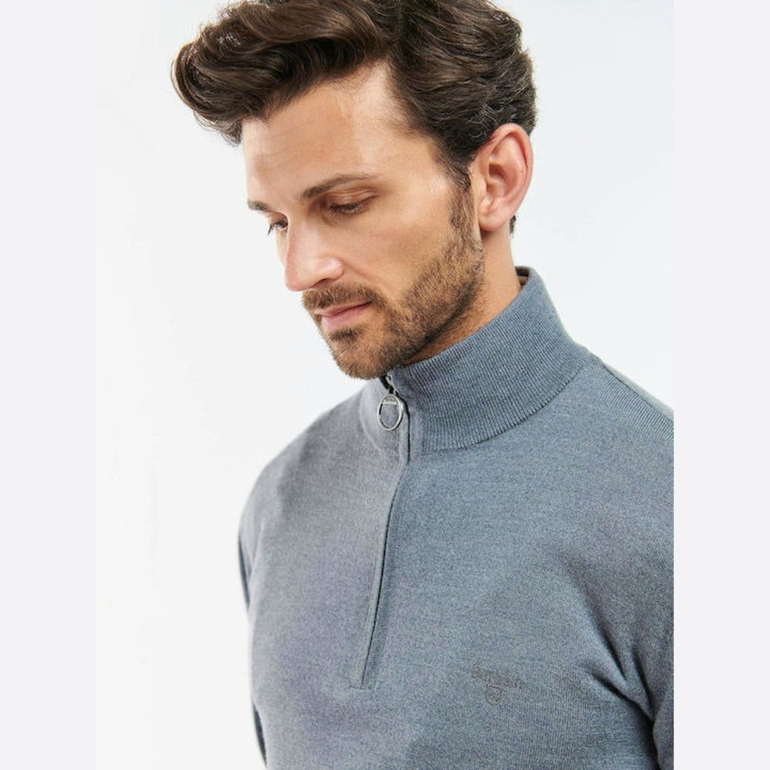 Ανδρικό Πλεκτό Πουλόβερ Loyton Merino με Half Zip BARBOUR