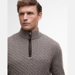 Ανδρικό Πλεκτό Πουλόβερ με Μισό Φερμουάρ BARBOUR