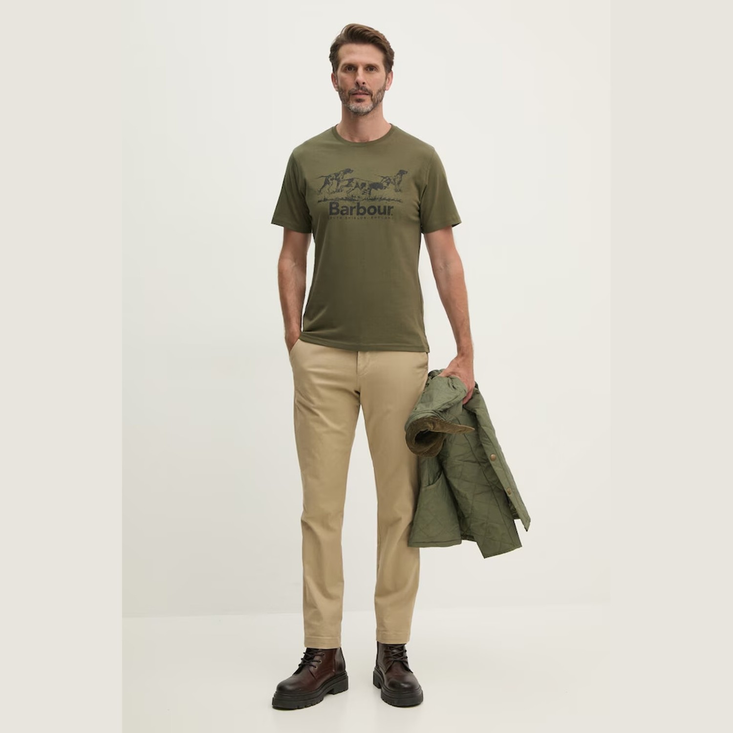 Ανδρική Μπλούζα Κοντομάνικη με Τύπωμα Field Dog BARBOUR