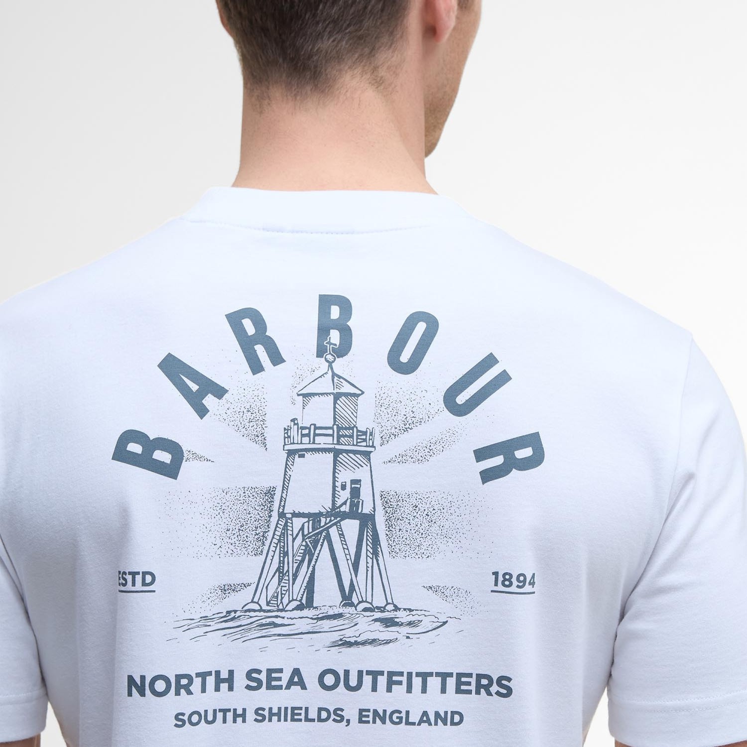 Ανδρική Κοντομάνικη Μπλούζα Relaxed με Λογότυπο BARBOUR
