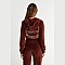 Γυναικεία Cropped Ζακέτα με Κουκούλα και Strass SUGARFREE