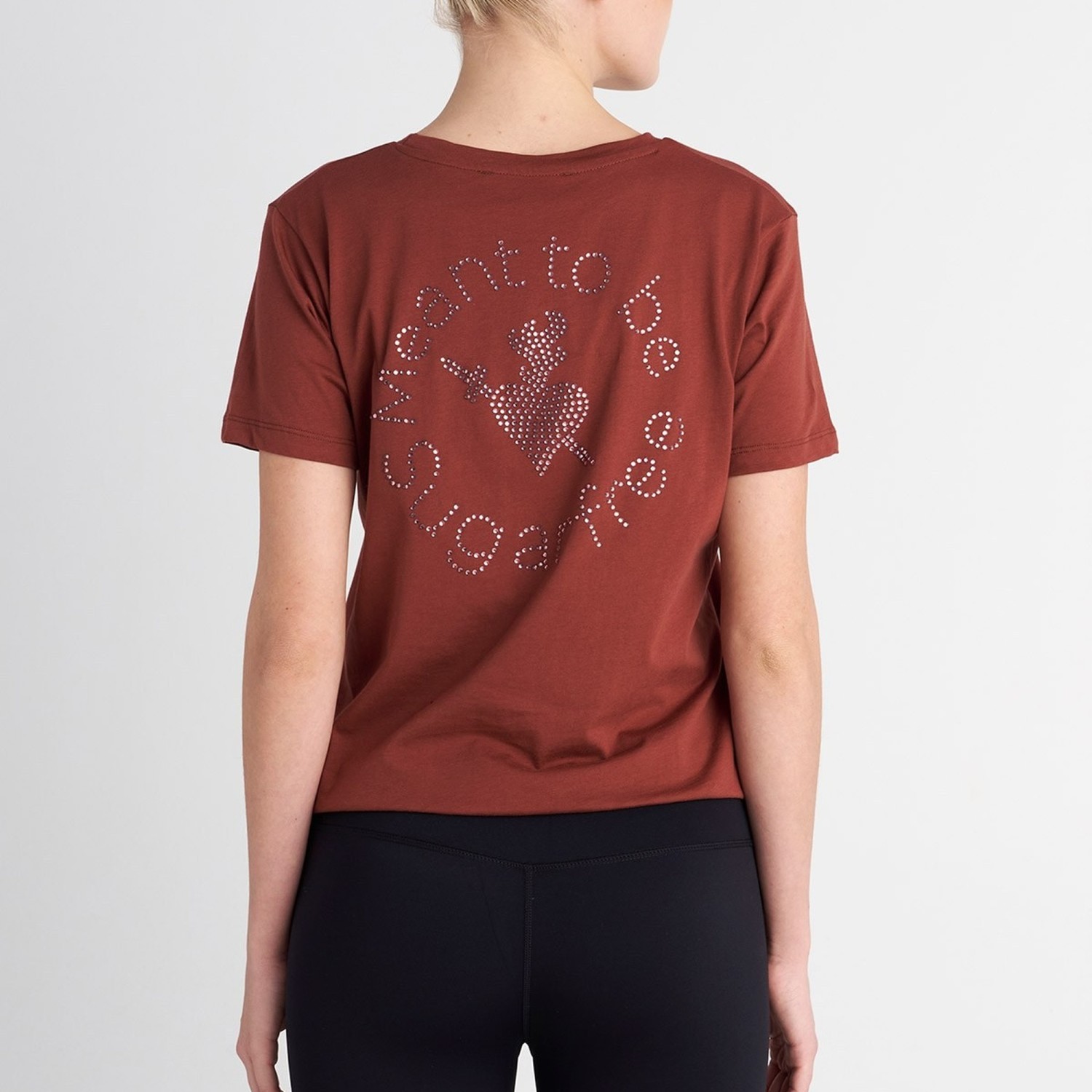 Γυναικείο Κοντομάνικο T-Shirt με Στρας SUGARFREE