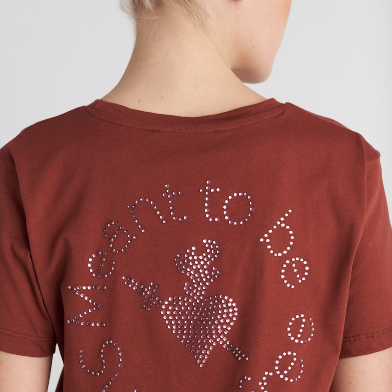 Γυναικείο Κοντομάνικο T-Shirt με Στρας SUGARFREE