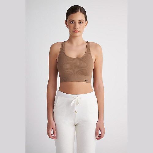 Γυναικείο Αμάνικο Crop Top με Ριπ Υφή SUGARFREE
