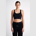 Γυναικείο Αμάνικο Crop Top με Ριπ Υφή SUGARFREE