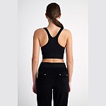 Γυναικείο Αμάνικο Crop Top με Ριπ Υφή SUGARFREE