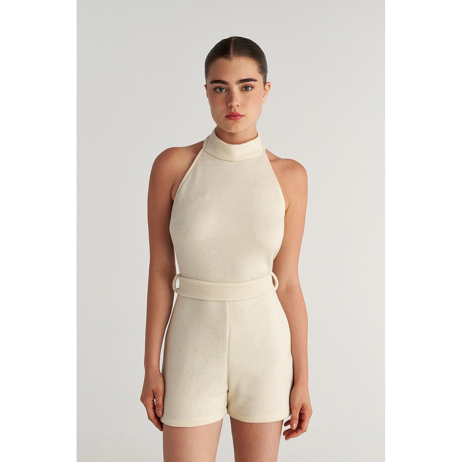 Γυναικείο Αμάνικο Jumpsuit με Ζώνη SUGARFREE