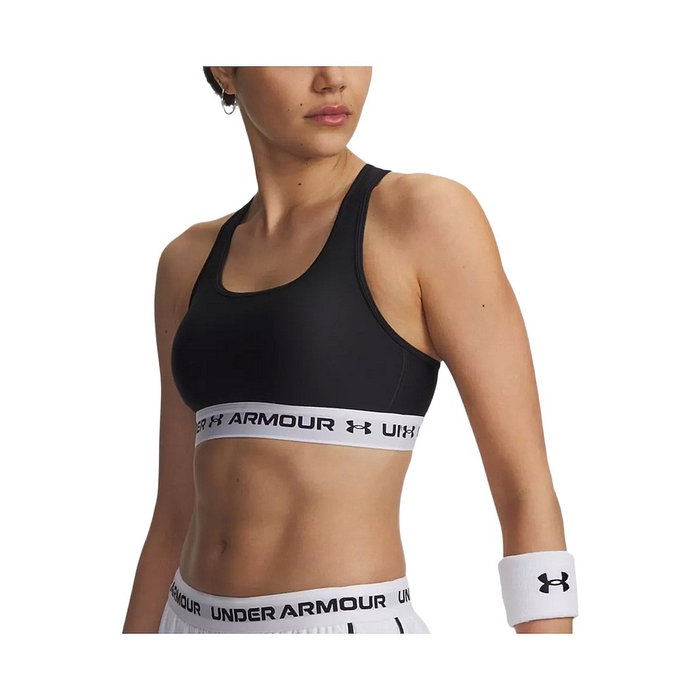 Under Armour Crossback Mid Bra Γυναικείο Μπουστάκι Φούξια με Επένδυση 1361034-659