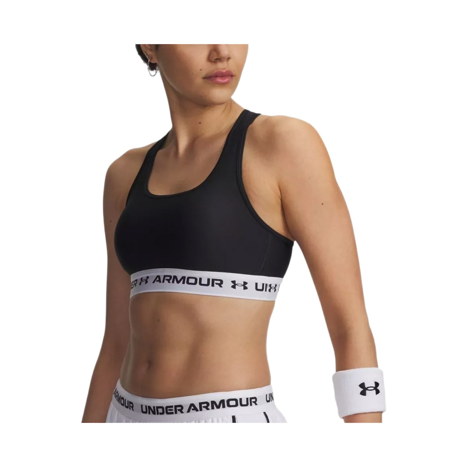 Under Armour Crossback Mid Bra Γυναικείο Μπουστάκι Φούξια με Επένδυση 1361034-659