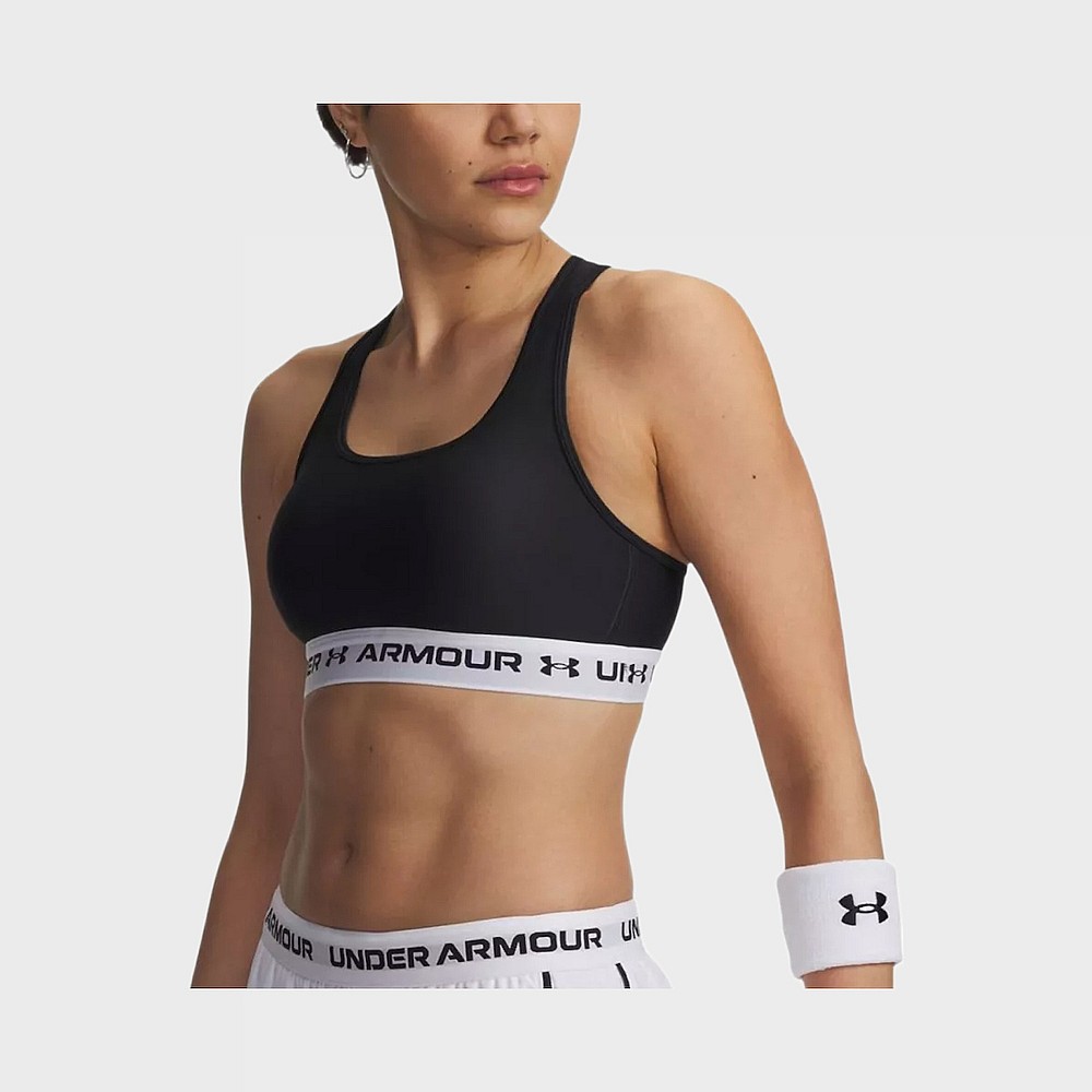 Under Armour Crossback Mid Bra Γυναικείο Μπουστάκι Φούξια με Επένδυση 1361034-659
