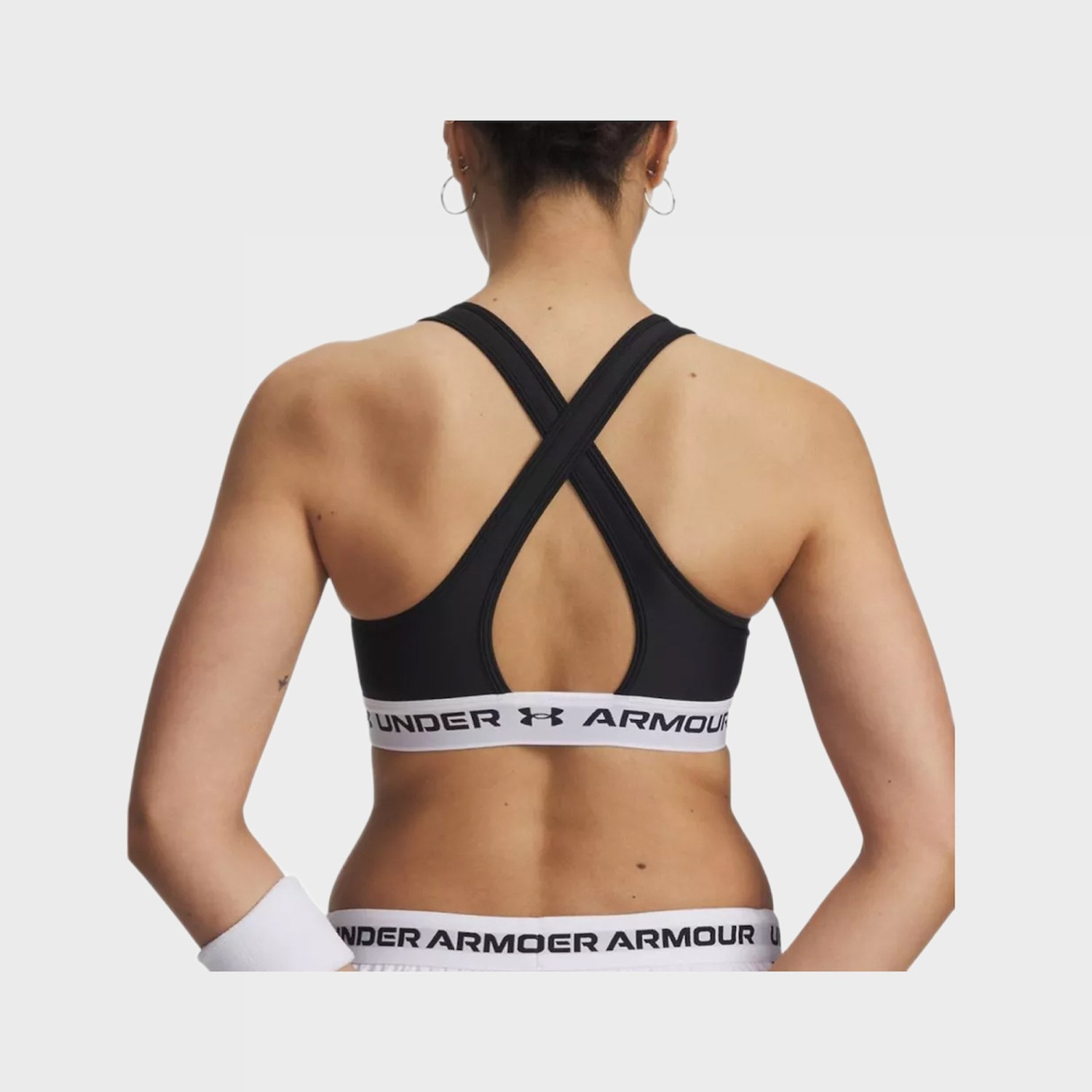 Under Armour Crossback Mid Bra Γυναικείο Μπουστάκι Φούξια με Επένδυση 1361034-659