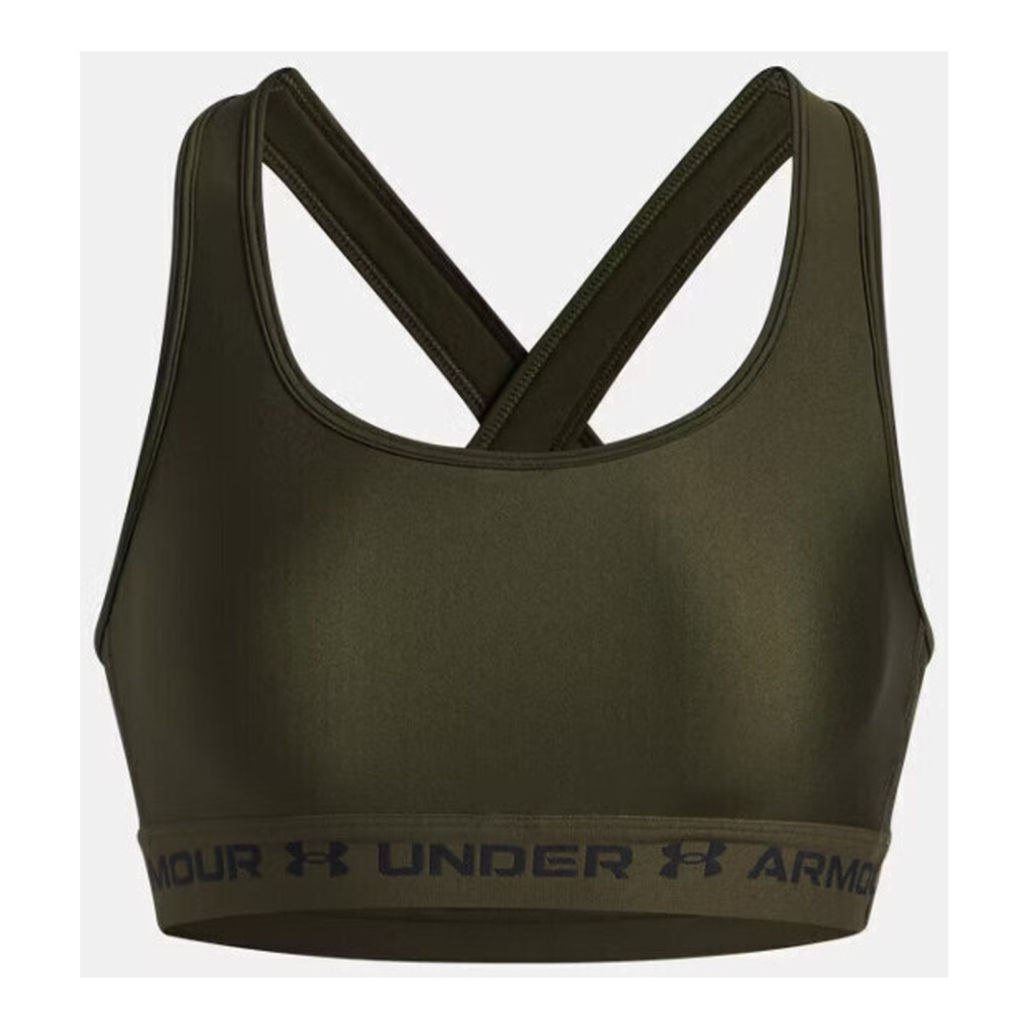 Under Armour Crossback Mid Bra Γυναικείο Μπουστάκι Φούξια με Επένδυση 1361034-659