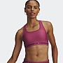Under Armour Crossback Mid Bra Γυναικείο Μπουστάκι Φούξια με Επένδυση 1361034-659