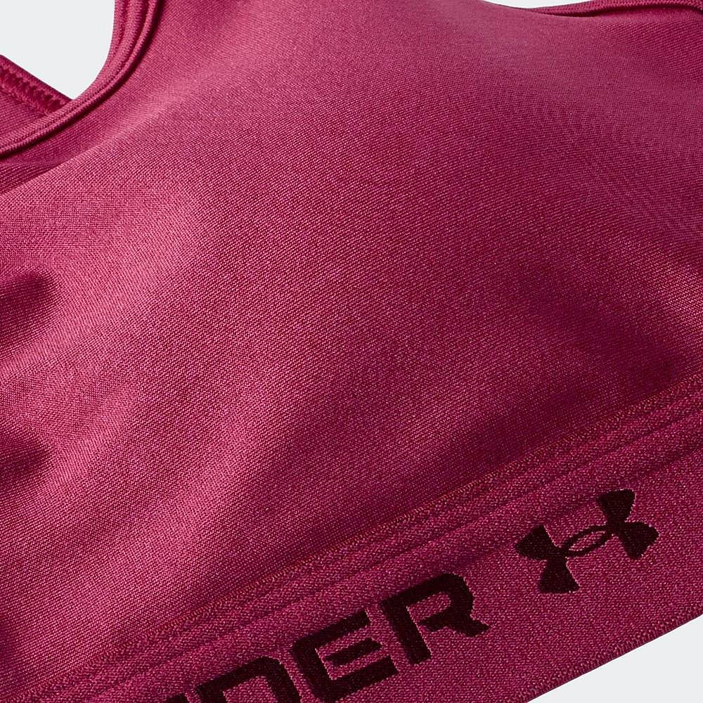 Under Armour Crossback Mid Bra Γυναικείο Μπουστάκι Φούξια με Επένδυση 1361034-659