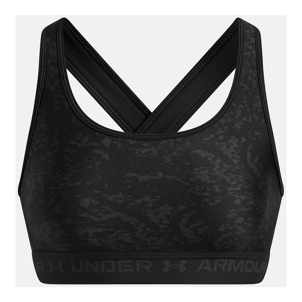Under Armour Crossback Mid Print Γυναικείο Μπουστάκι Μωβ 1361042-659
