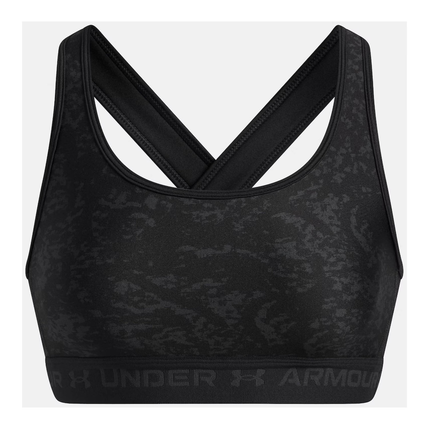 Under Armour Crossback Mid Print Γυναικείο Μπουστάκι Μωβ 1361042-659