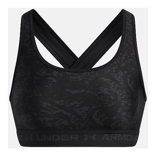 Under Armour Crossback Mid Print Γυναικείο Μπουστάκι Μωβ 1361042-659