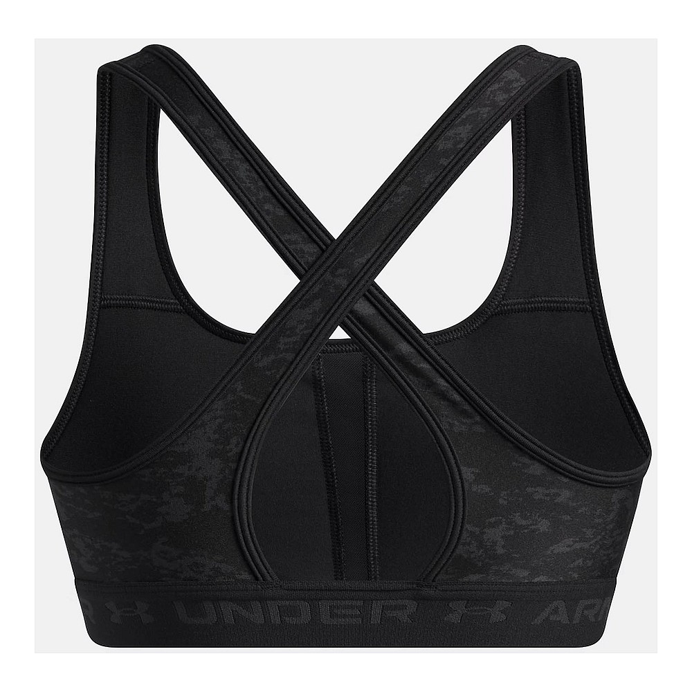 Under Armour Crossback Mid Print Γυναικείο Μπουστάκι Μωβ 1361042-659