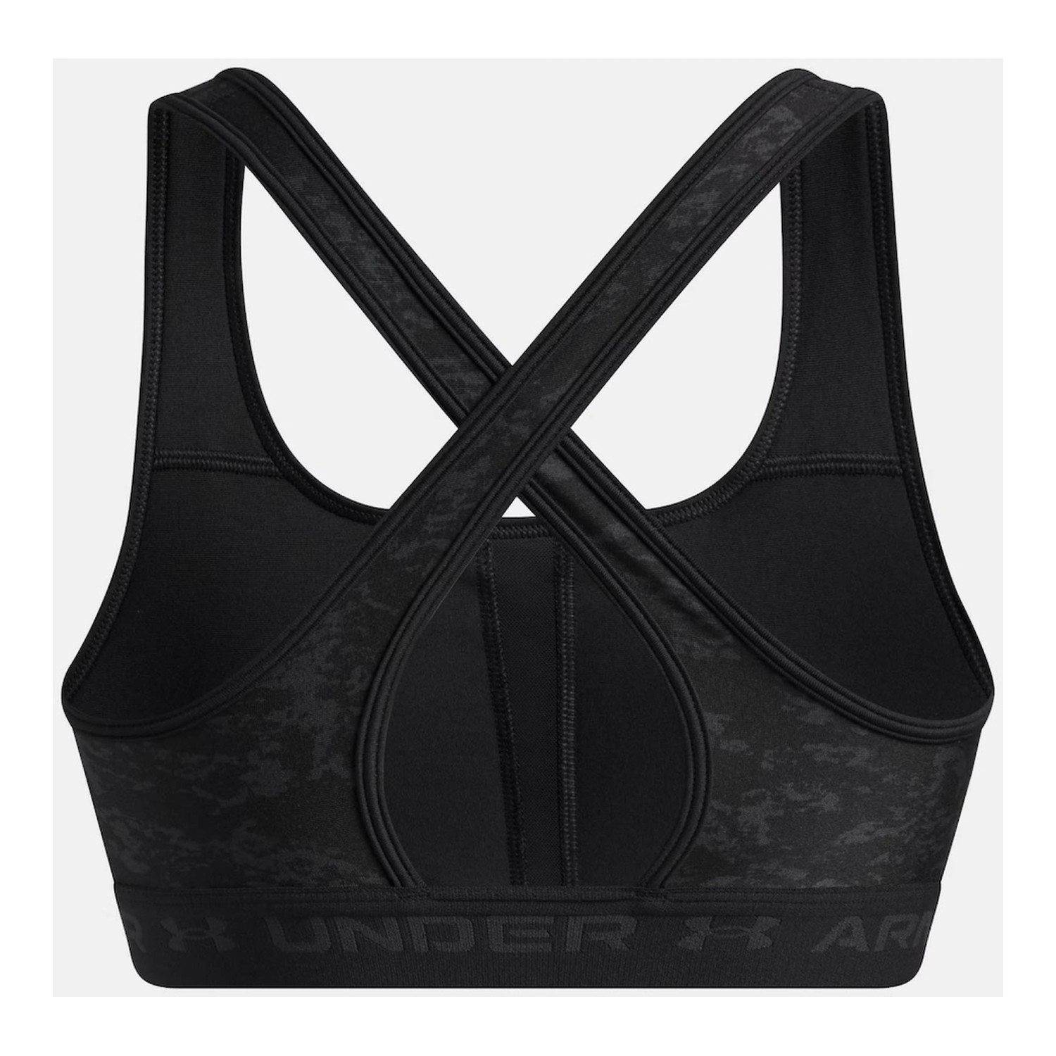 Under Armour Crossback Mid Print Γυναικείο Μπουστάκι Μωβ 1361042-659