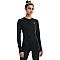 Under Armour Coldgear Authentics Crew Γυναικεία Μπλούζα Μακρυμάνικη Μαύρη 1368701-001