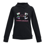Under Armour Fleece Παιδικό Φούτερ με Κουκούλα και Τσέπες Μαύρο Rival 1373127-001