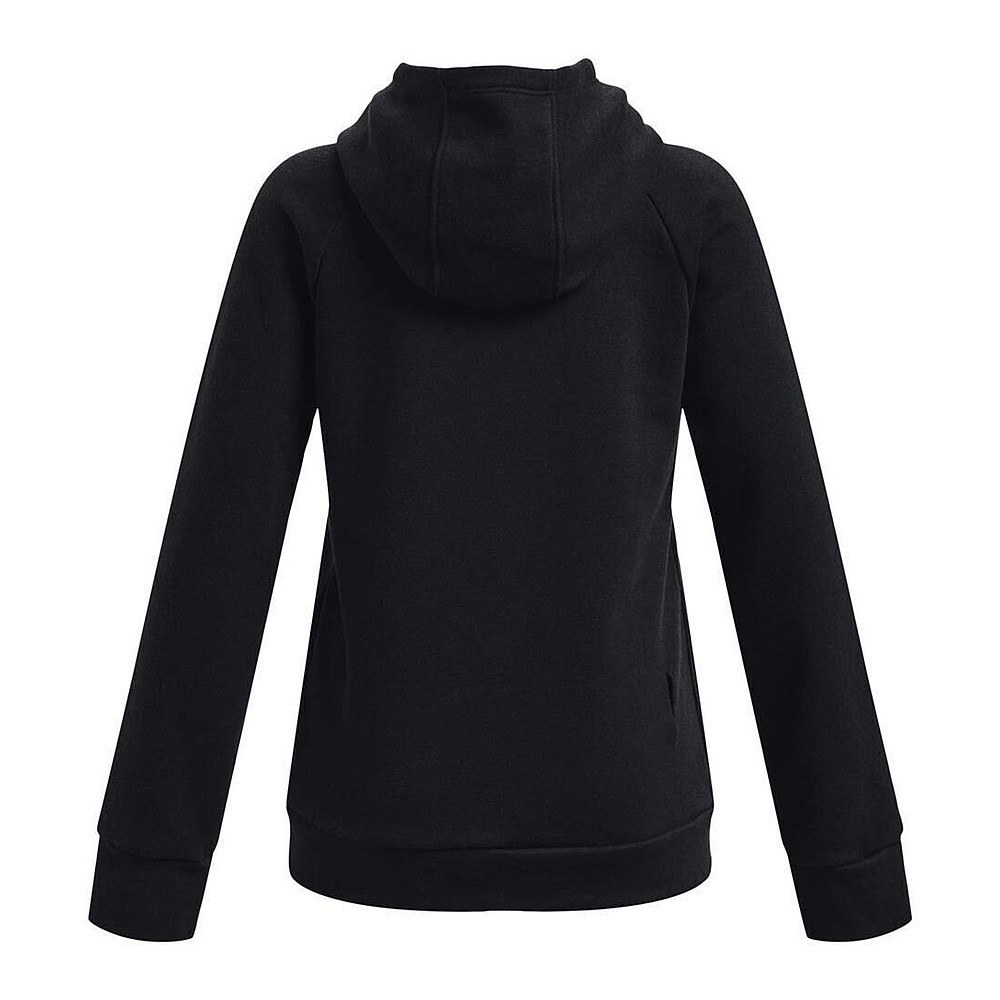 Under Armour Fleece Παιδικό Φούτερ με Κουκούλα και Τσέπες Μαύρο Rival 1373127-001