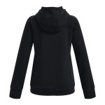 Under Armour Fleece Παιδικό Φούτερ με Κουκούλα και Τσέπες Μαύρο Rival 1373127-001