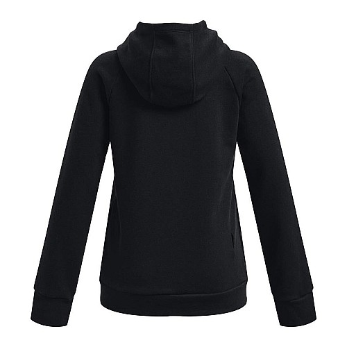 Under Armour Fleece Παιδικό Φούτερ με Κουκούλα και Τσέπες Μαύρο Rival 1373127-001