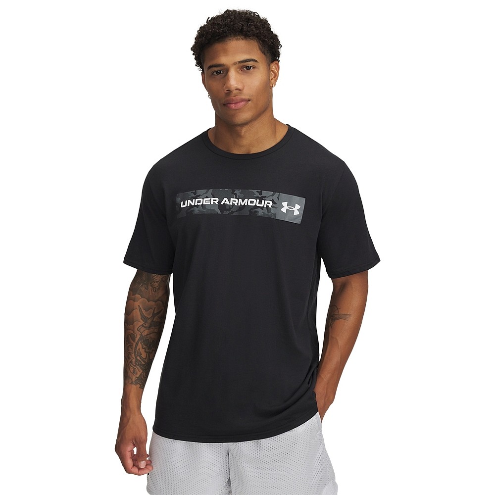 Under Armour Chest T-shirt Μαύρο 1376830-002