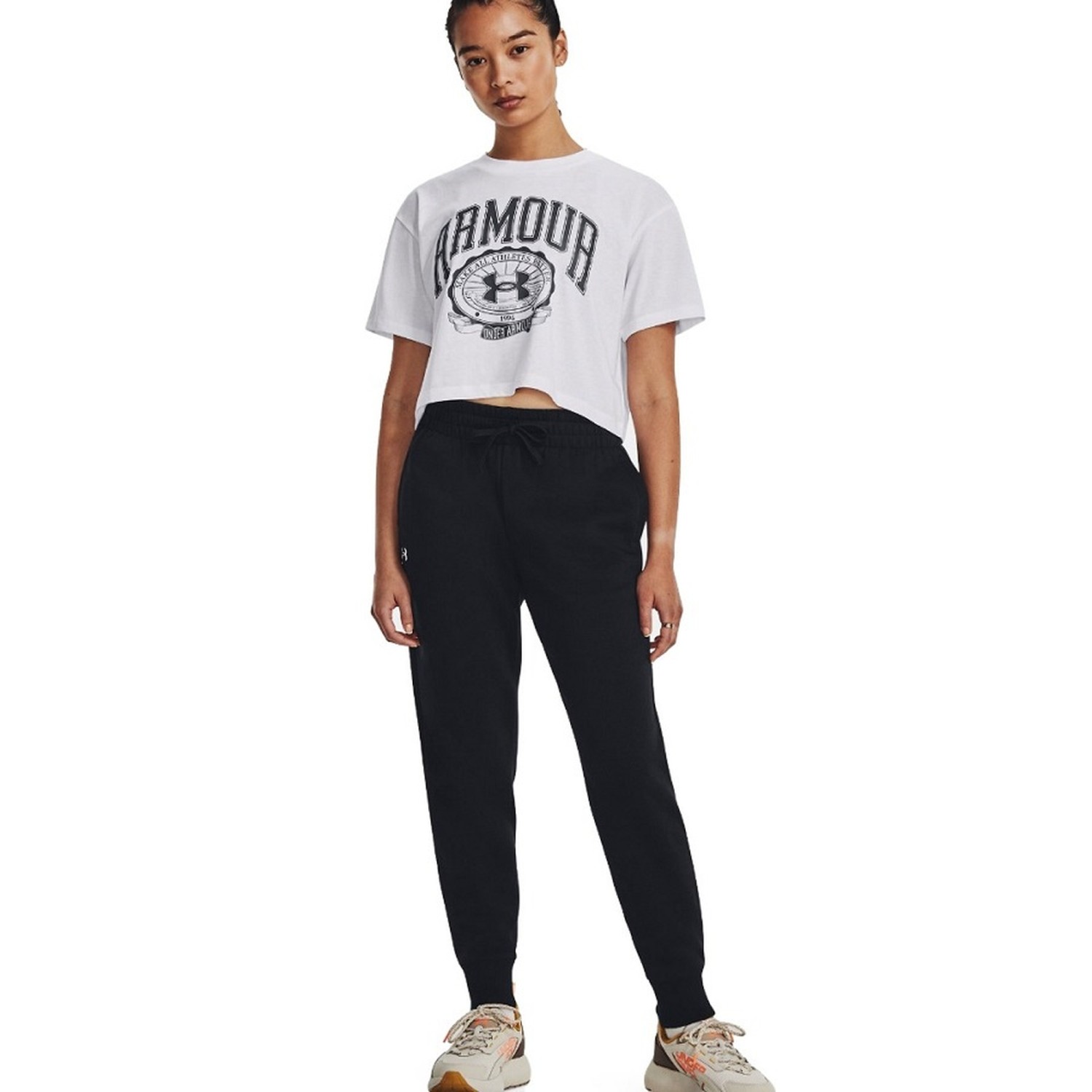 Under Armour Rival Fleece Jogger 1379438-001 Γυναικείο Παντελόνι Μαύρο