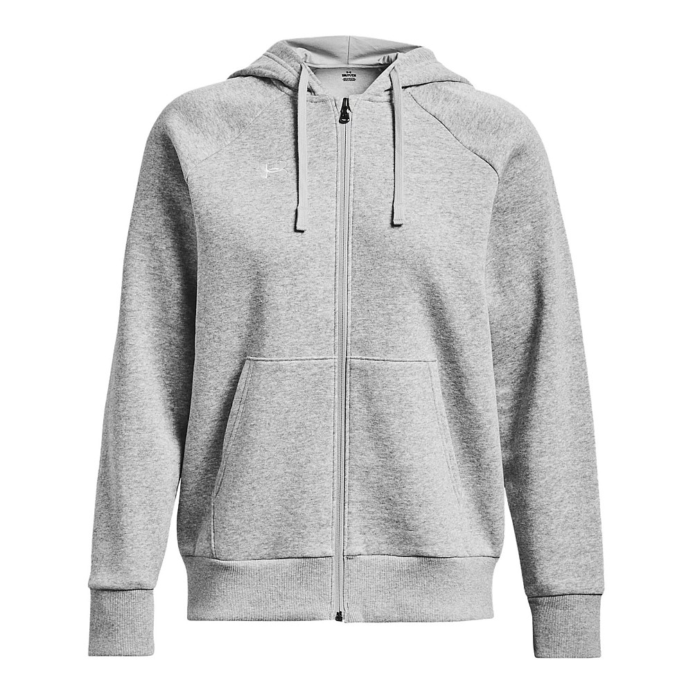 (W) Under Armour Rival Fleece Jaket Hoodie Zip-Up Warna Solid 1379497-012