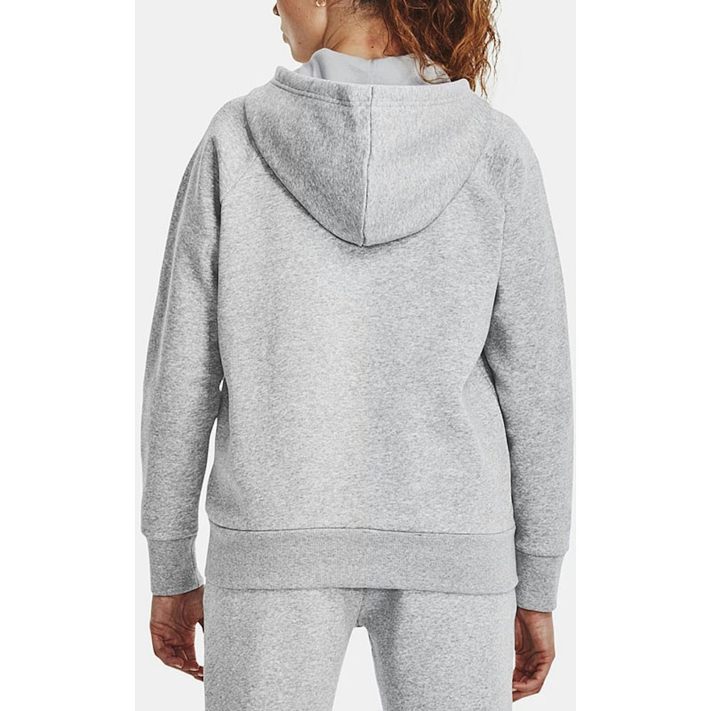 (W) Under Armour Rival Fleece Jaket Hoodie Zip-Up Warna Solid 1379497-012