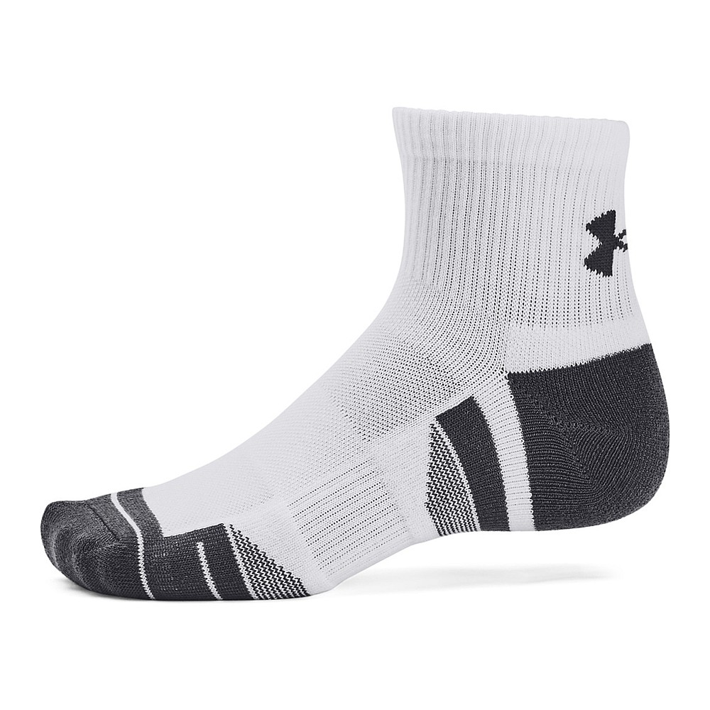 Under Armour Performance 1379510-100 Αθλητικές Κάλτσες Λευκές 3 Ζεύγη
