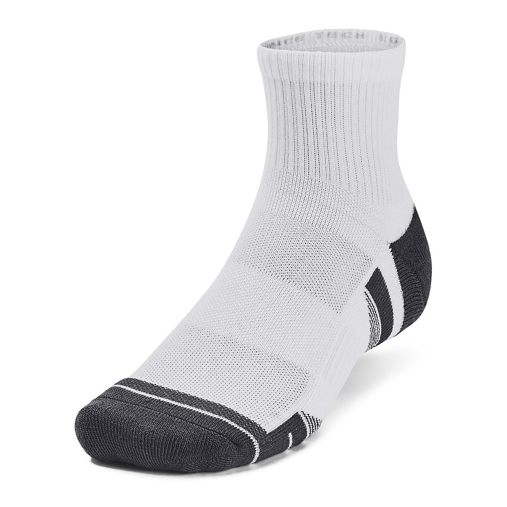 Under Armour Performance 1379510-100 Αθλητικές Κάλτσες Λευκές 3 Ζεύγη