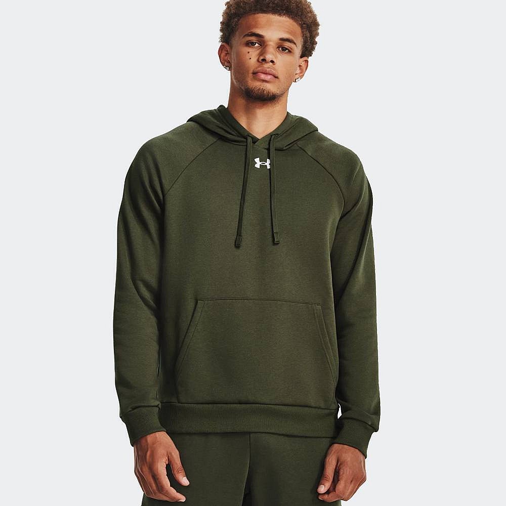 Under Armour Rival Φούτερ με Κουκούλα Grey 1379757-025