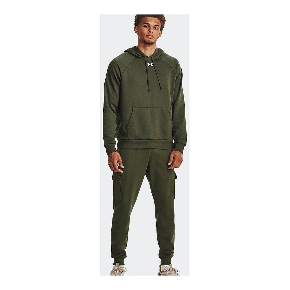 Under Armour Rival Φούτερ με Κουκούλα Grey 1379757-025