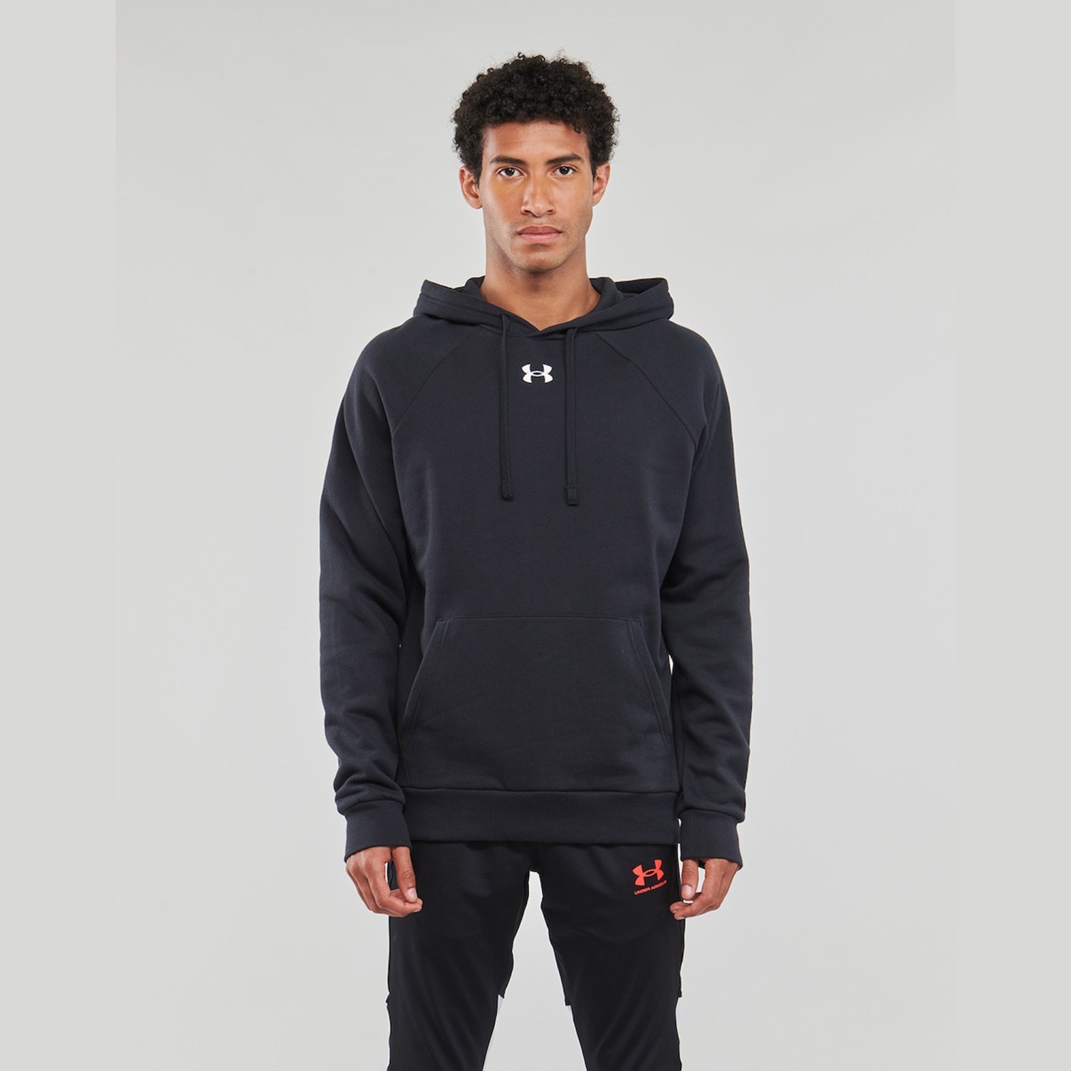 Under Armour Rival Φούτερ με Κουκούλα Grey 1379757-025