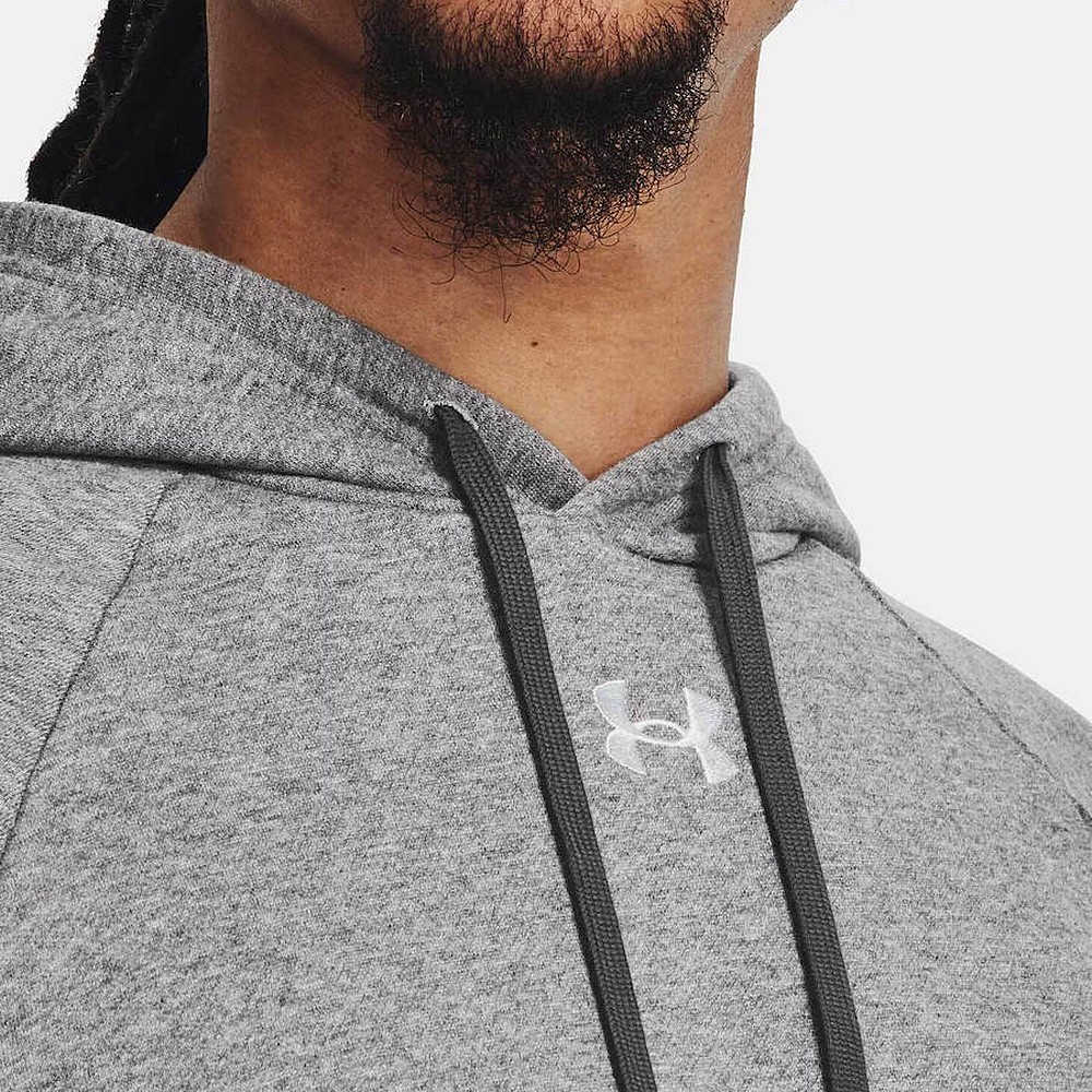 Under Armour Rival Φούτερ με Κουκούλα Grey 1379757-025
