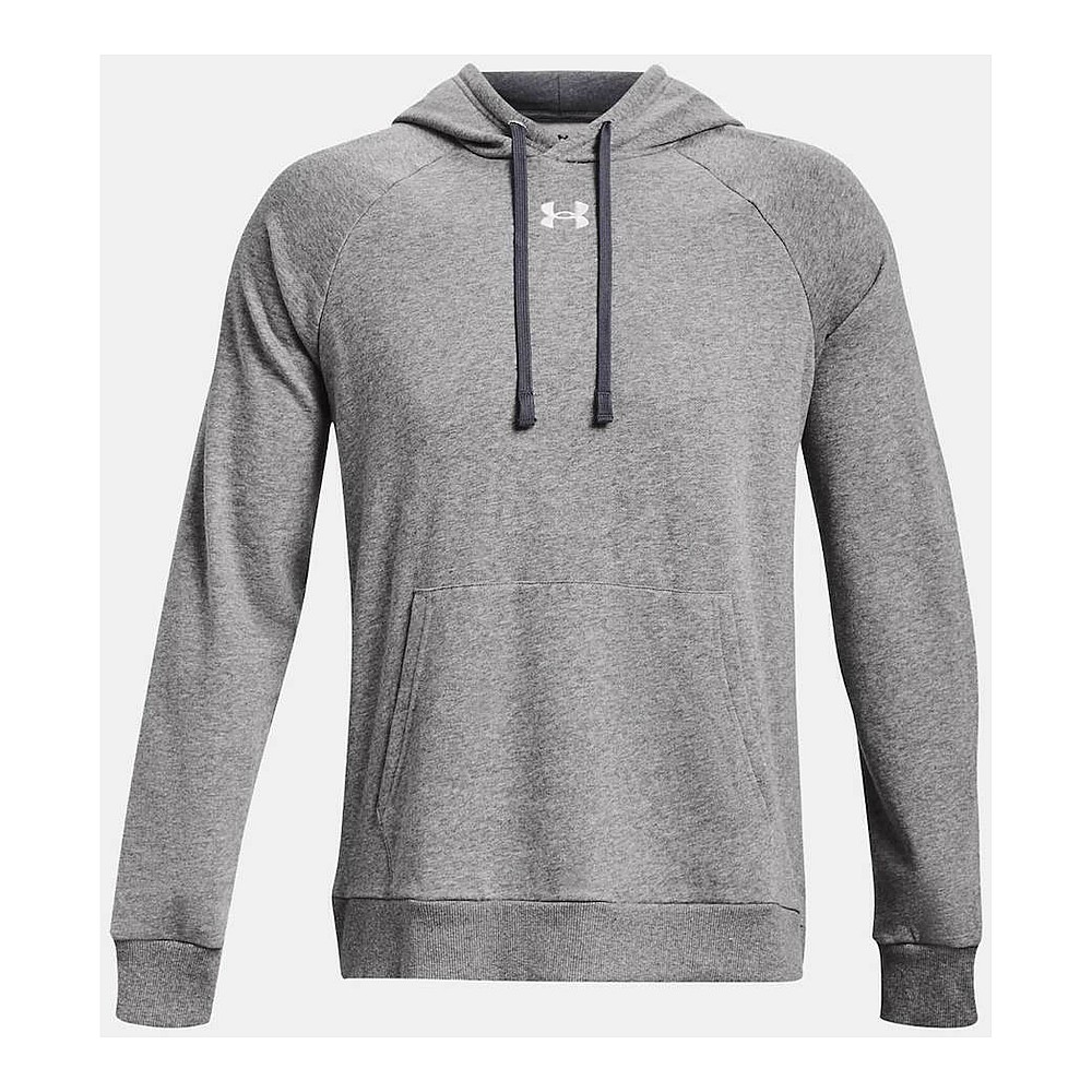 Under Armour Rival Φούτερ με Κουκούλα Grey 1379757-025