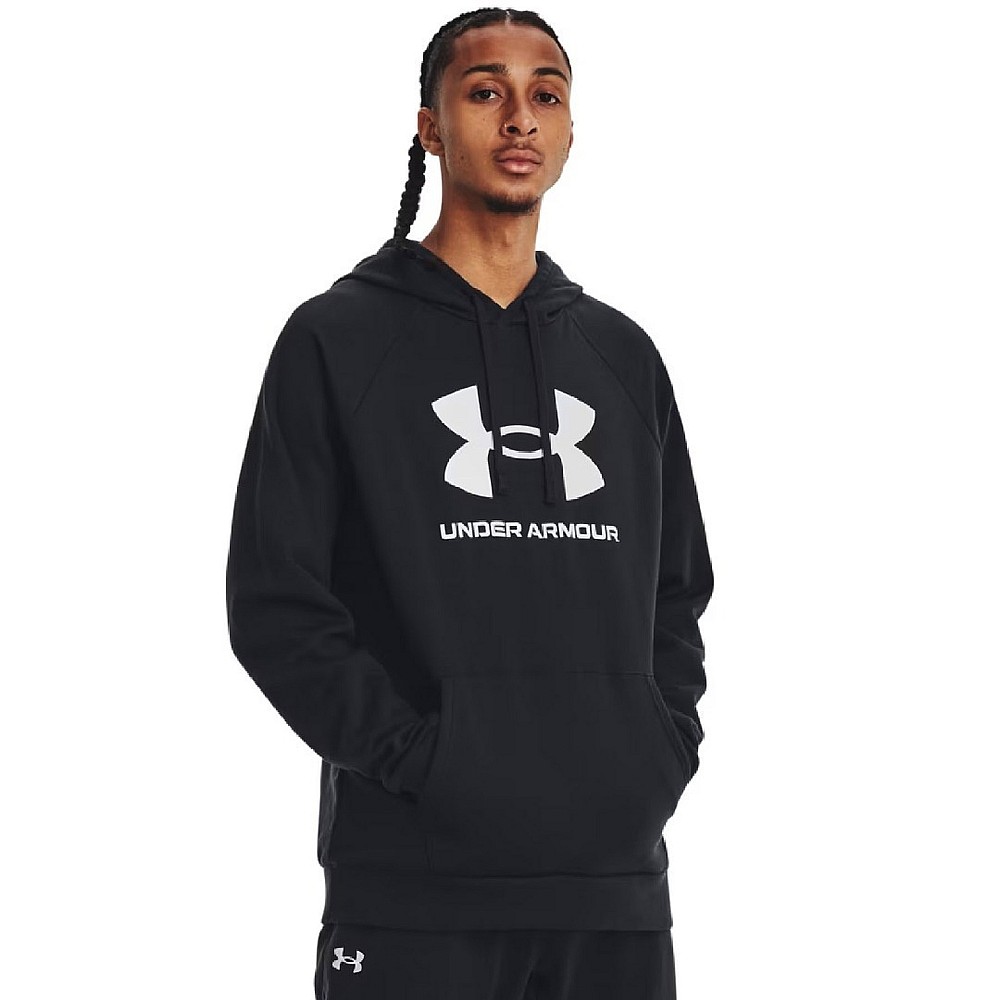 Under Armour RIVAL Φούτερ με Κουκούλα Μαύρο 1379758-001