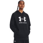 Under Armour RIVAL Φούτερ με Κουκούλα Μαύρο 1379758-001